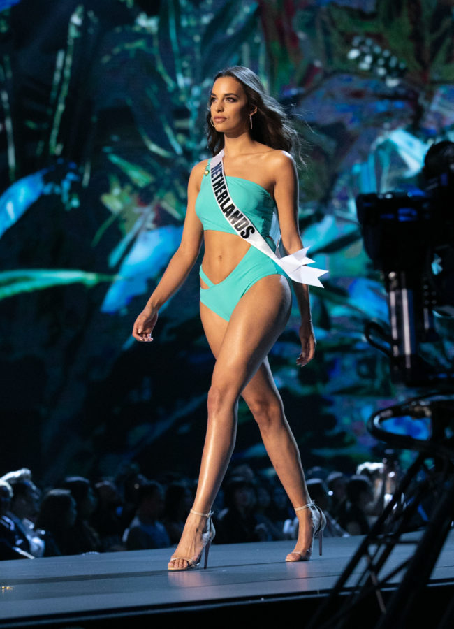 Rahima Dirkse, Miss Netherlands 2018 competes on stage in swimwear by Sirivannavari Bangkok during the MISS UNIVERSE® Preliminary Competition at IMPACT Arena in Bangkok, Thailand on Thursday, December 13th. The Miss Universe contestants have been touring, filming, rehearsing and preparing to compete for the Miss Universe crown in Bangkok, Thailand. Tune in to the FOX telecast at 7:00 PM ET live/PT tape-delayed on Sunday, December 16, 2018 from the IMPACT Arena in Bangkok, Thailand to see who will become the next Miss Universe. HO/The Miss Universe Organization